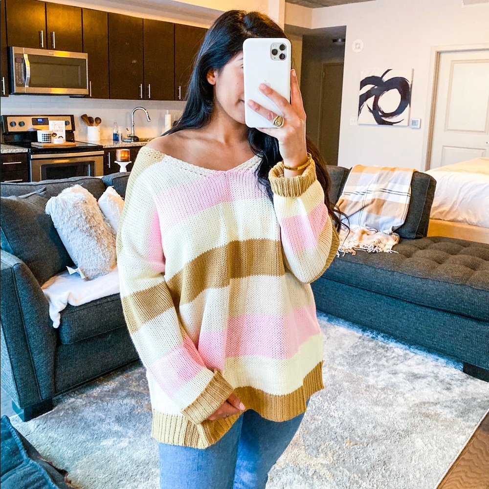 Striped Knit Sweater